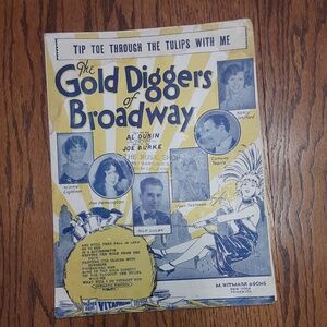 Tip Toe Through The Tulips With Me Vintage Sheet Music